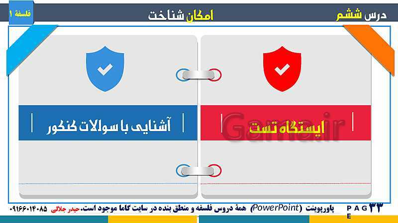 پاورپوینت تدریس مفهومی فلسفه یازدهم | درس 6: امکان شناخت- پیش نمایش