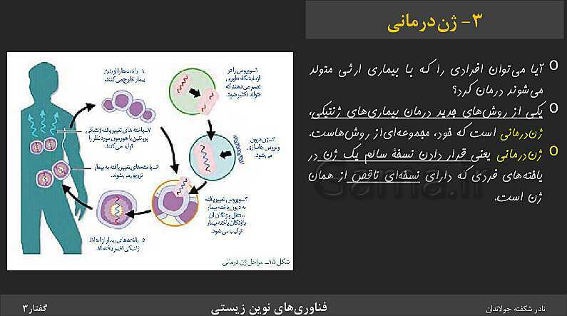 پاورپوینت تدریس گفتار 3 فصل 7 زیست دوازدهم: کاربردهای زیست فناوری- پیش نمایش