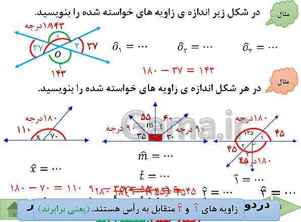 پاورپوینت آموزش فصل چهارم ریاضی پایه هفتم | فصل 4: هندسه و استدلال- پیش نمایش