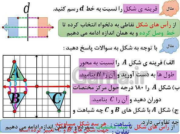 پاورپوینت آموزش فصل چهارم ریاضی پایه هفتم | فصل 4: هندسه و استدلال- پیش نمایش