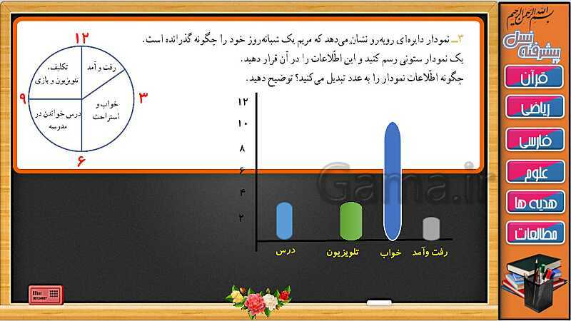 پاورپوینت فصل 7 ریاضی سوم دبستان | فرهنگ نوشتن و تمرین های مرور فصل- پیش نمایش