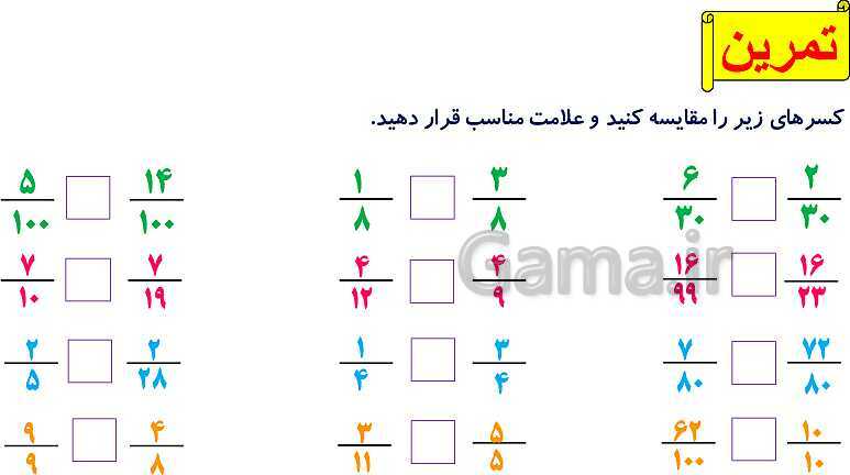 پاورپوینت پاسخ به فعالیت‌های کتاب درسی ریاضی سوم دبستان | فصل 3: عددهای کسری - پیش نمایش