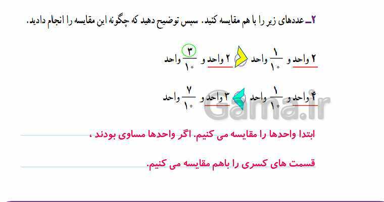 پاورپوینت پاسخ به فعالیت‌های کتاب درسی ریاضی سوم دبستان | فصل 3: عددهای کسری - پیش نمایش