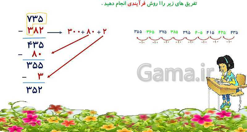 پاورپوینت آموزش ریاضی دوم دبستان | فصل 6 | درس 2: جمع و تفریق عددهای سه رقمی- پیش نمایش