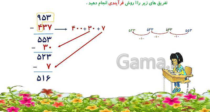 پاورپوینت آموزش ریاضی دوم دبستان | فصل 6 | درس 2: جمع و تفریق عددهای سه رقمی- پیش نمایش