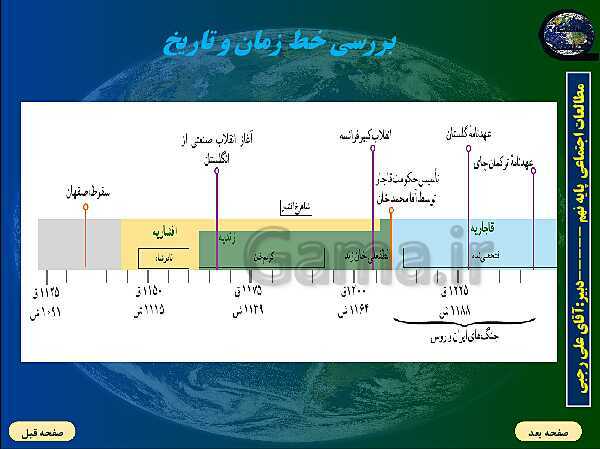 پاورپوینت تدریس مطالعات اجتماعی نهم | فصل 6: ایران از عهد نادرشاه تا ناصرالدین شاه (درس 11 و 12)- پیش نمایش