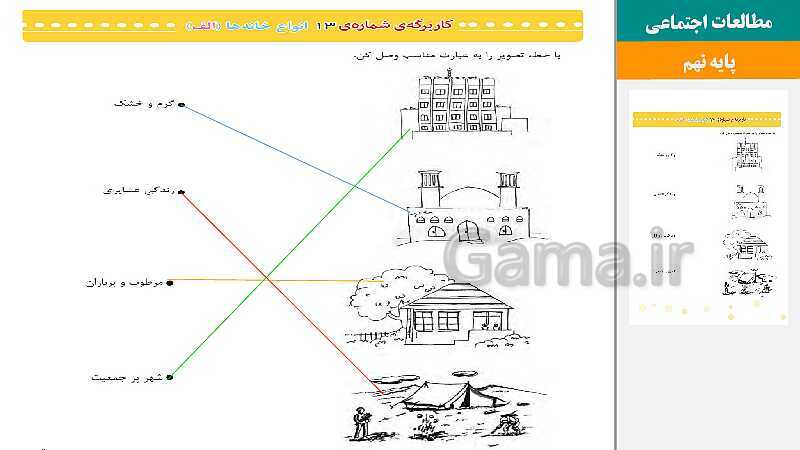 پاورپوینت متن کامل کتاب و پاسخ به فعالیت‌های مطالعات اجتماعی سوم دبستان | درس 1 تا 23- پیش نمایش