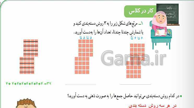 پاورپوینت پاسخ به فعالیت‌های کتاب درسی ریاضی سوم دبستان | فصل 1: الگوها - پیش نمایش