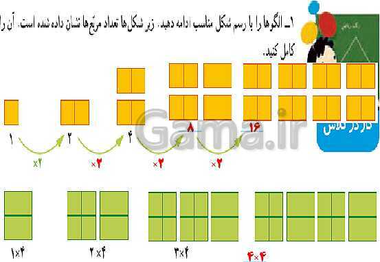 پاورپوینت پاسخ به فعالیت‌های کتاب ریاضی چهارم دبستان | فصل 1: اعداد و الگوها- پیش نمایش