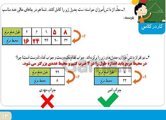 پاورپوینت پاسخ به فعالیت‌های کتاب ریاضی چهارم دبستان | فصل 1: اعداد و الگوها- پیش نمایش