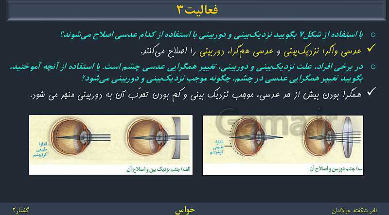 پاورپوینت زیست شناسی (2) یازدهم | فصل 2 | گفتار 2: حواس ویژه- پیش نمایش