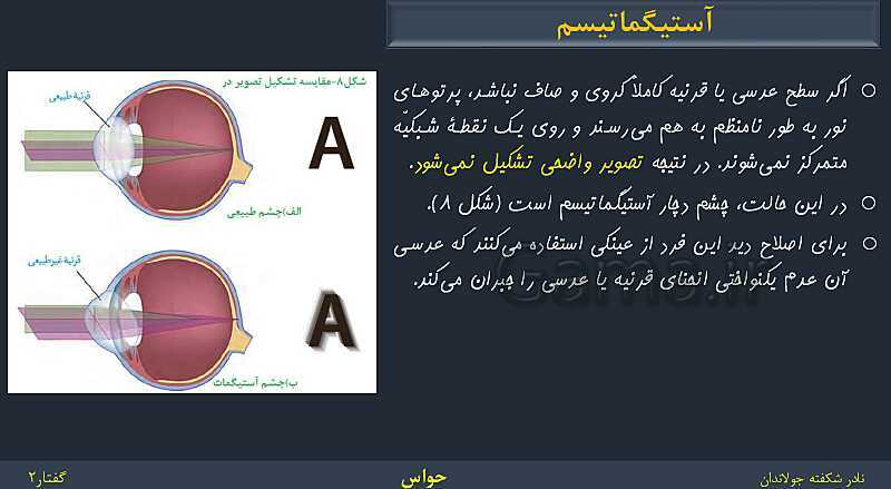 پاورپوینت زیست شناسی (2) یازدهم | فصل 2 | گفتار 2: حواس ویژه- پیش نمایش