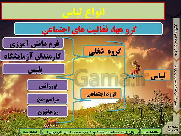 پاورپوینت خلاصه نویسی شدۀ آموزش مطالعات اجتماعی ششم دبستان | درس 15 و 16- پیش نمایش