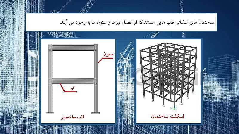 پاورپوینت نقشه کشی سازه درجه 1 یازدهم کاردانش | مزایا و معایب ساختمان اسکلت فلزی و معرفی پروفیل های ساختمانی- پیش نمایش