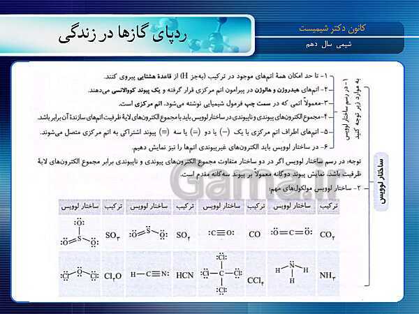 پاورپوینت آموزش شیمی (1) دهم با نمودار مفهومی | فصل 2: ردِّپای گازها در زندگی- پیش نمایش