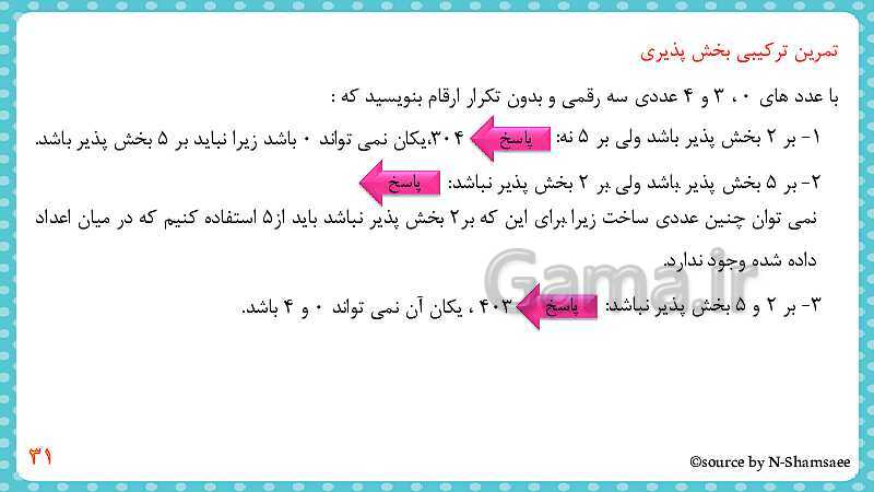 پاورپوینت تکرار و تمرین‌های مکمل فصل 1 کتاب ریاضی ششم دبستان | فصل 1: عدد و الگوهای عددی- پیش نمایش