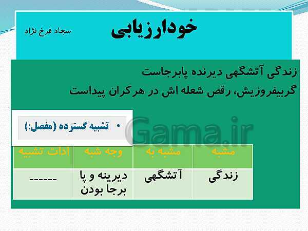 پاورپوینت علوم و فنون ادبی (2) یازدهم انسانی | درس 3: تشبیه- پیش نمایش