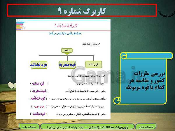 پاورپوینت خلاصه شدۀ آموزش مطالعات اجتماعی پنجم دبستان | درس 10: کشور ما چگونه اداره می‌شود؟- پیش نمایش