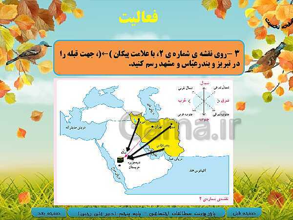 پاورپوینت خلاصه شدۀ آموزش مطالعات اجتماعی پنجم دبستان | درس 15: بازگشت از سفر حج- پیش نمایش