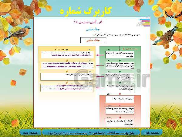 پاورپوینت خلاصه شدۀ آموزش مطالعات اجتماعی پنجم دبستان | درس 18: سفر به کربلا (2)- پیش نمایش