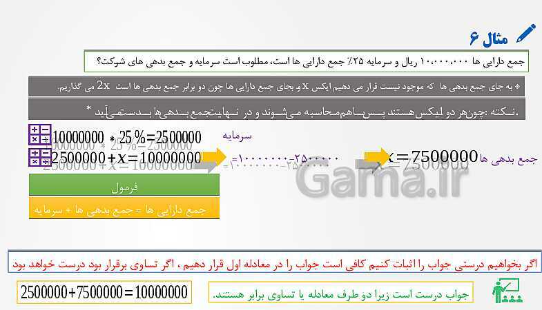 پاورپوینت آموزش معادله اساسی حسابداری- پیش نمایش