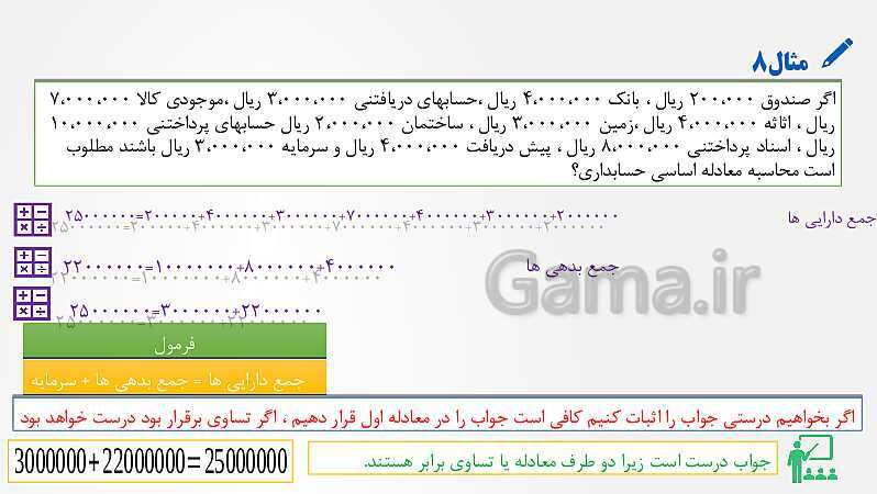 پاورپوینت آموزش معادله اساسی حسابداری- پیش نمایش