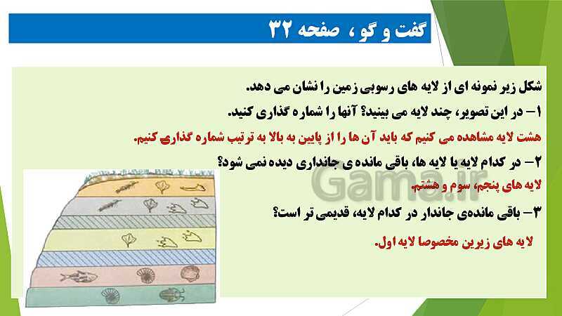 پاورپوینت آموزش جامع علوم تجربی پنجم دبستان | درس 4: برگی از تاریخ زمین- پیش نمایش