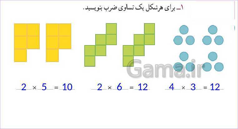 پاورپوینت آموزش فصل 4  ریاضی سوم دبستان | ضرب- پیش نمایش