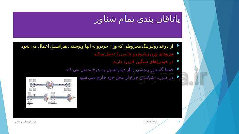 پاورپوینت تعمیر جعبه دنده و دیفرانسیل یازدهم هنرستان | پودمان 5: تعمیر پلوس (انواع مفصل های پلوس)- پیش نمایش