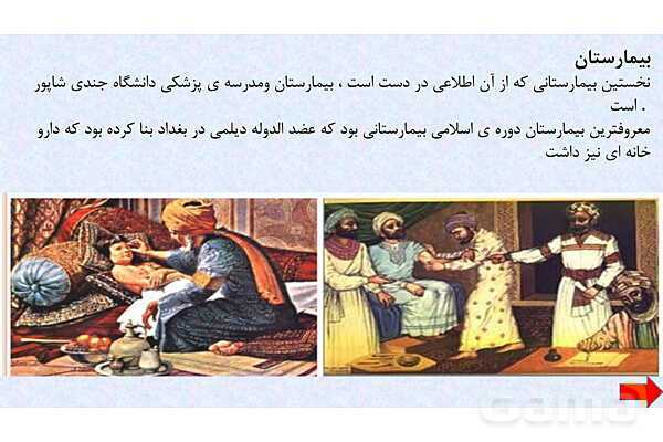 پاورپوینت آموزش مطالعات اجتماعی ششم دبستان | درس 10: چه عواملی موجب گسترش علوم‌ و فنون در دوره‌ی اسلامی شد؟- پیش نمایش