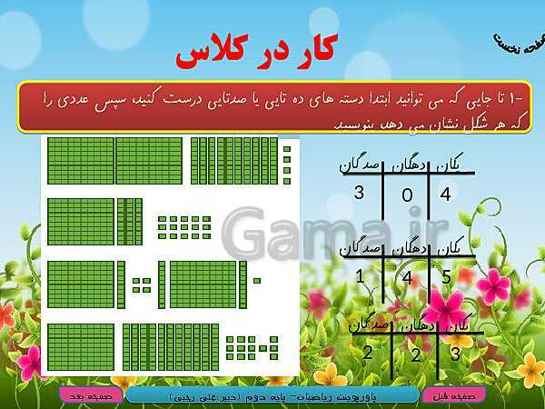 پاورپوینت تدریس کامل ریاضی دوم دبستان | فصل 6: جمع و تفریق اعداد سه رقمی - پیش نمایش