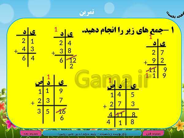 پاورپوینت تدریس کامل ریاضی دوم دبستان | فصل 6: جمع و تفریق اعداد سه رقمی - پیش نمایش