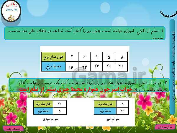 پاورپوینت تدریس کامل ریاضی چهارم دبستان | فصل 1: اعداد و الگوها - پیش نمایش