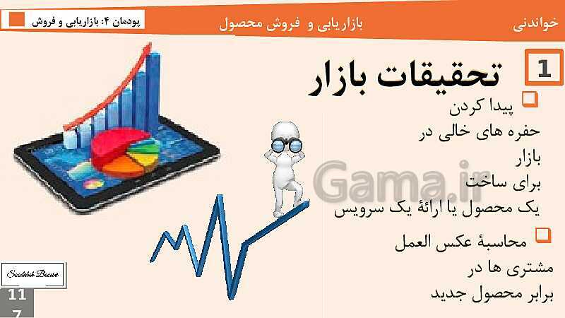 پاورپوینت کارگاه نوآوری و کارآفرینی یازدهم هنرستان | پودمان 4: بازاریابی و فروش (جلسه اول)- پیش نمایش