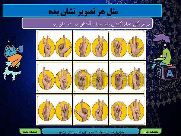 پاورپوینت تدریس ریاضی اول دبستان | تم 3: مفهوم اولیه عمل جمع- پیش نمایش