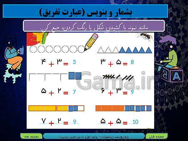 پاورپوینت تدریس ریاضی اول دبستان | تم 14: آشنایی با نماد تفریق و مقایسه‌ی اندازه‌ها- پیش نمایش