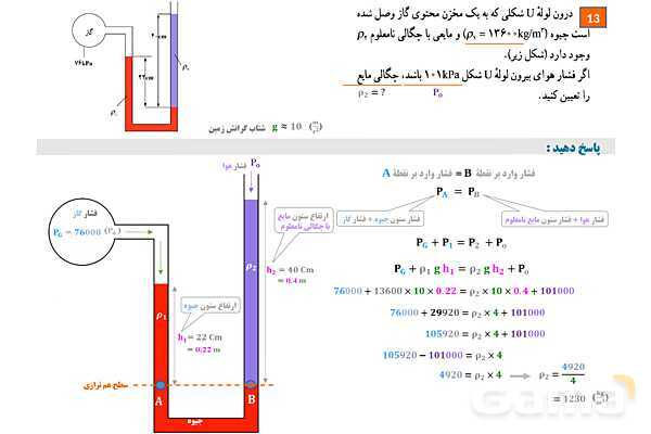 پاورپوینت تدریس و حل تمرین های فیزیک (1) دهم | فصل 3: فشار سنج- پیش نمایش