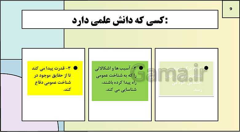 پاورپوینت تدریس کتاب درسی جامعه شناسی (3) دوازدهم انسانی | درس 1: ذخیرۀ دانشی- پیش نمایش