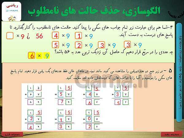 پاورپوینت تدریس کامل ریاضی چهارم دبستان | فصل 3: ضرب و تقسیم- پیش نمایش