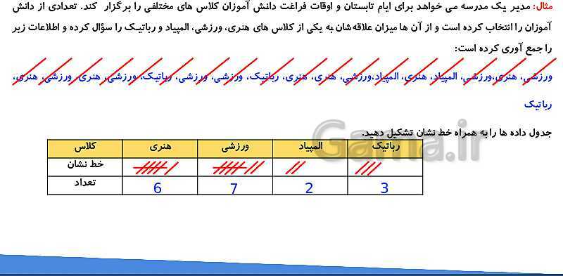 پاورپوینت خلاصه درس جمع‌آوری و نمایش داده‌ها- پیش نمایش