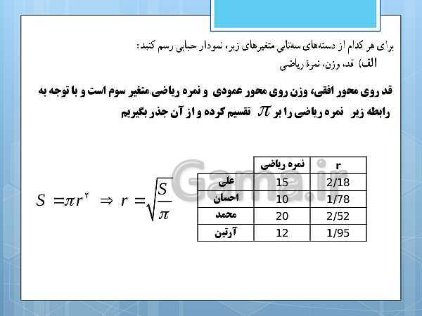 پاورپوینت آموزش و حل کامل فعالیت‌، کار در کلاس و تمرین‌های کل کتاب درسی ریاضی و آمار (1) دهم انسانی- پیش نمایش