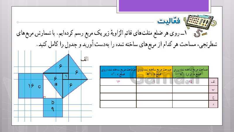 پاورپوینت آموزش و حل کامل فعالیت‌، کار در کلاس و تمرین‌های کل کتاب درسی ریاضی هشتم - پیش نمایش