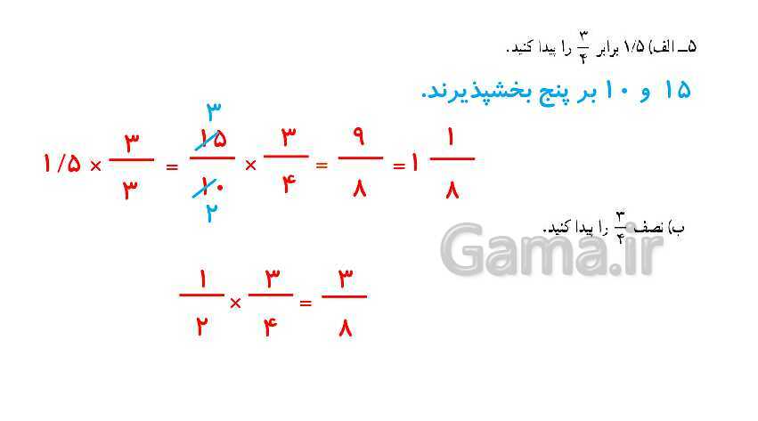 پاورپوینت کتاب محور پاسخ به تمام سوالات ریاضی ششم دبستان | فصل 2: کسر- پیش نمایش