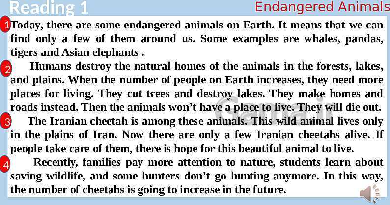 پاورپوینت تدریس کامل درس اول زبان انگلیسی (1) دهم | درس 1: Saving Nature- پیش نمایش