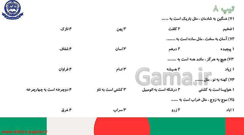 45 تیپ دسته بندی شده تست‌های هوش کلامی، ادبی و درک مطلب- پیش نمایش