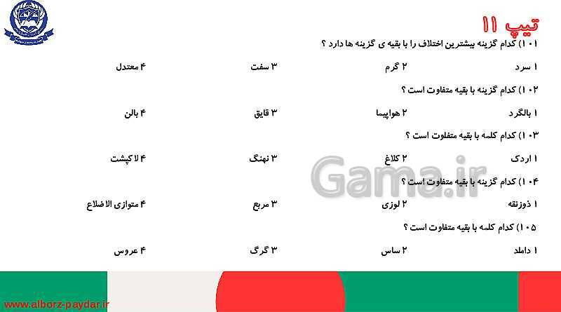 45 تیپ دسته بندی شده تست‌های هوش کلامی، ادبی و درک مطلب- پیش نمایش