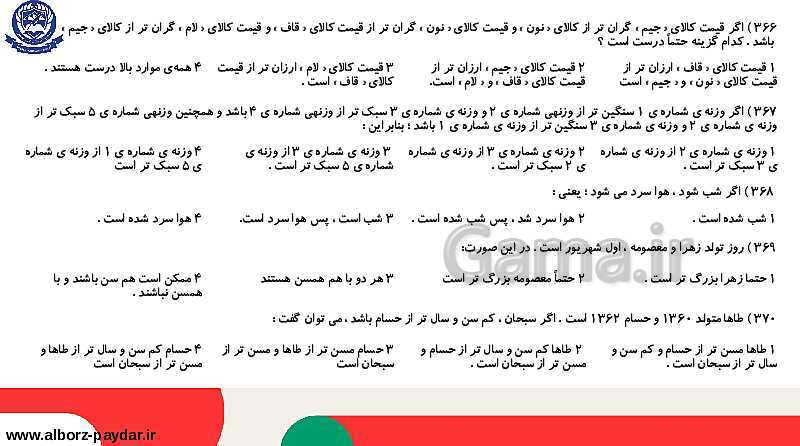 45 تیپ دسته بندی شده تست‌های هوش کلامی، ادبی و درک مطلب- پیش نمایش