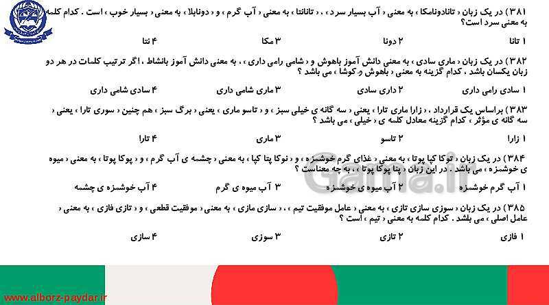 45 تیپ دسته بندی شده تست‌های هوش کلامی، ادبی و درک مطلب- پیش نمایش