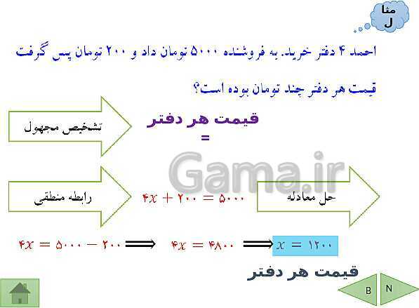 پاورپوینت آموزشی فصل چهارم ریاضی هشتم | جبر و معادله- پیش نمایش