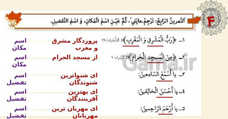 پاورپوینت آموزش ترجمه متن، قواعد و تمارین درس 1: مَواعِظُ قَیِّمَةٌ- پیش نمایش